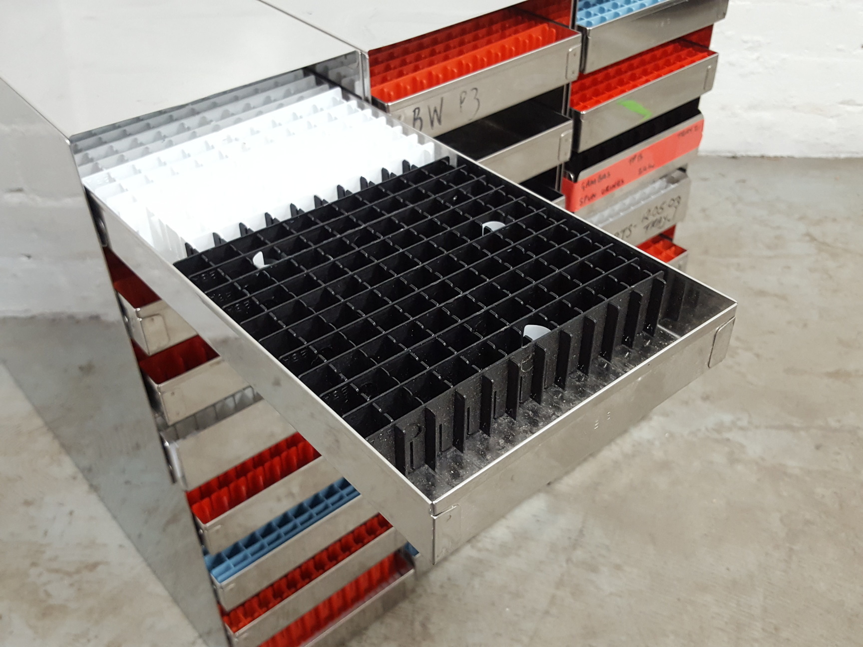 Image of Lot of 6 Storage Tray Racks Lab Equipment