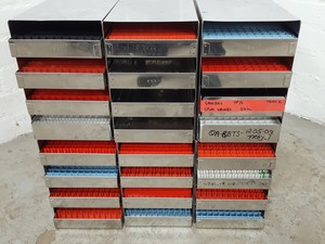 Thumbnail image of Lot of 6 Storage Tray Racks Lab Equipment