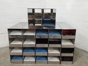 Thumbnail image of Lot of 12 Storage Tray Racks Lab Equipment