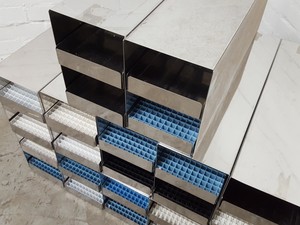 Thumbnail image of Lot of 12 Storage Tray Racks Lab Equipment