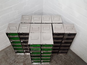 Thumbnail image of Lot of 12 -80 Lab Freezer Storage Racks Lab 58cm x 14cm x 16.4cm