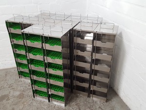 Thumbnail image of Lot of 12 -80 Lab Freezer Storage Racks Lab 58cm x 14cm x 16.4cm