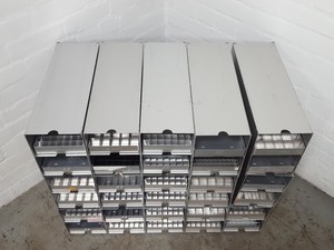 Thumbnail image of Lot of 15 -80 Freezer Storage Racks Lab 46cm x 16cm x 21.8cm 