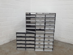 Thumbnail image of Lot of 7 Sanyo -80 Freezer Storage Racks Lab 55.9cm x 14cm x 29cm