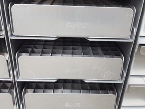 Thumbnail image of Lot of 7 Sanyo -80 Freezer Storage Racks Lab 55.9cm x 14cm x 29cm