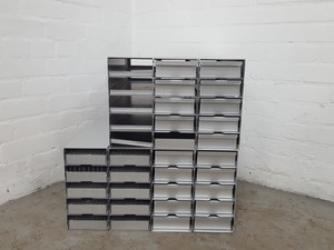 Thumbnail image of Lot of 7 Sanyo -80 Freezer Storage Racks Lab 55.9cm x 14cm x 29cm