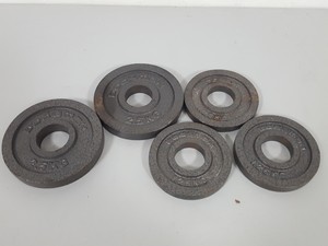 Thumbnail image of 8.75kg of Bodymax Metal Olympic Gym Weight Plates 2 x 2.5kg 3 x 1.25kg