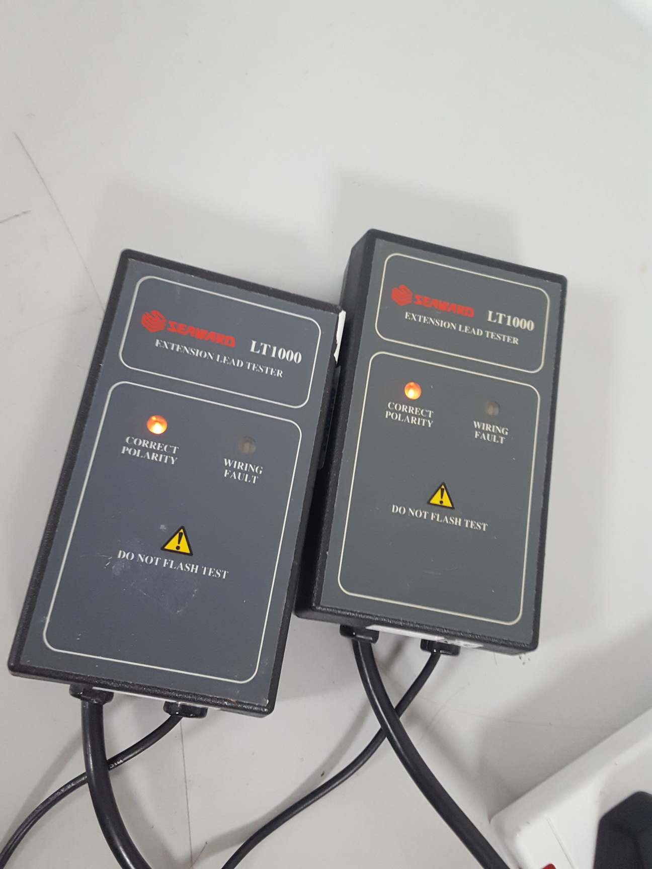 Image of 2x Seaward LT1000 Extension Lead Tester Testing