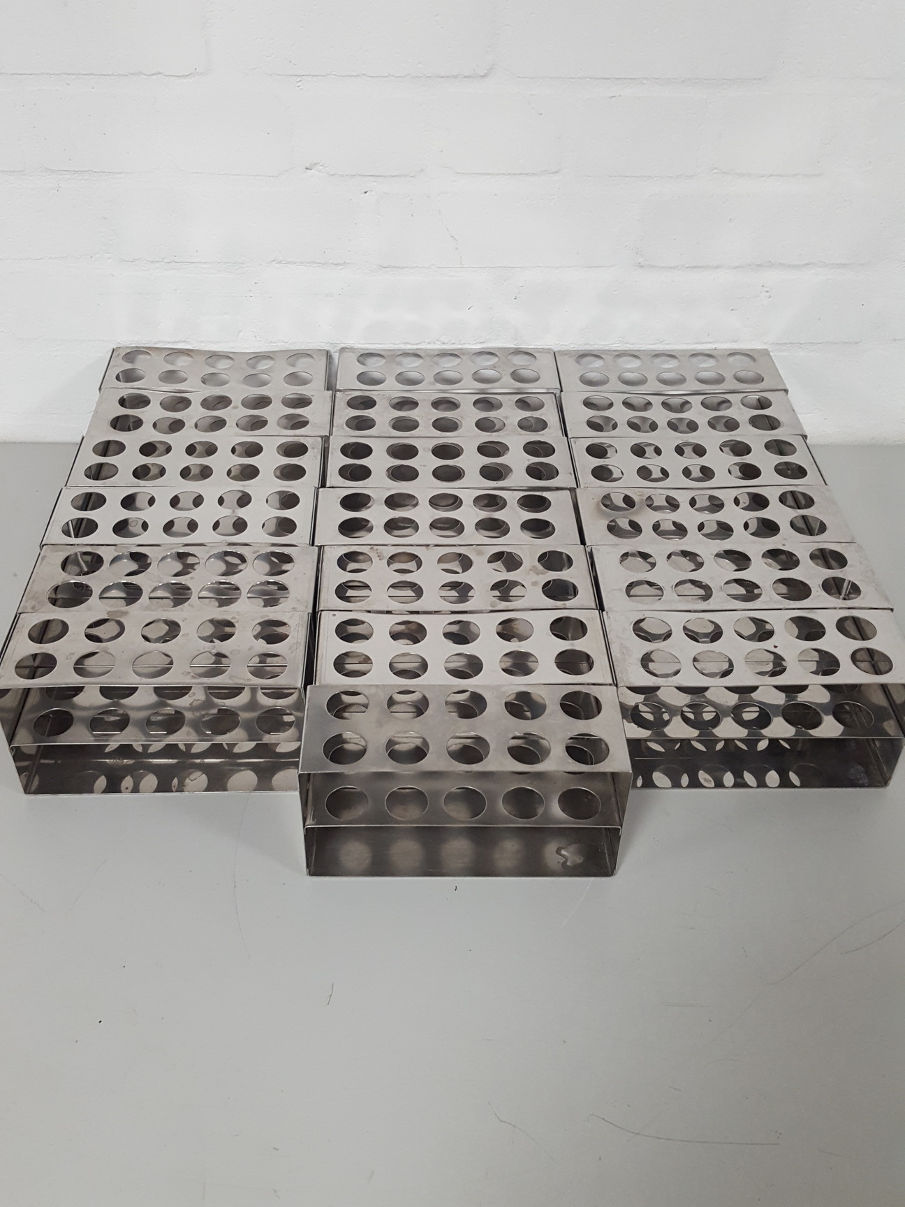 Image of Job Lot of 19 Test Tube Racks Lab Chemistry Teaching