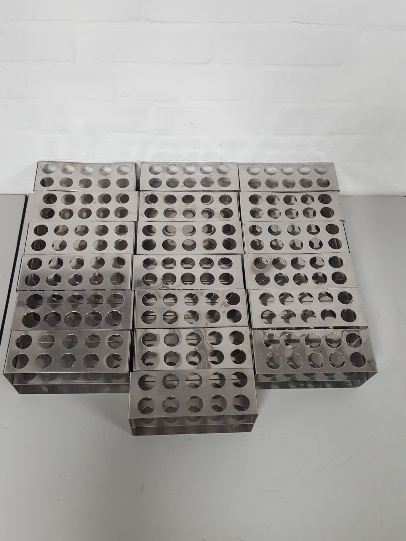 Image of Job Lot of 19 Test Tube Racks Lab Chemistry Teaching