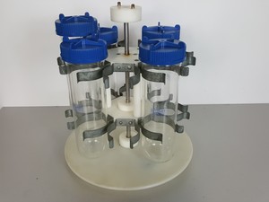 Thumbnail image of 5x 1L Stuart Scientific Glass Hybridisation Tubes & Orbital Shaker Rotor Holder