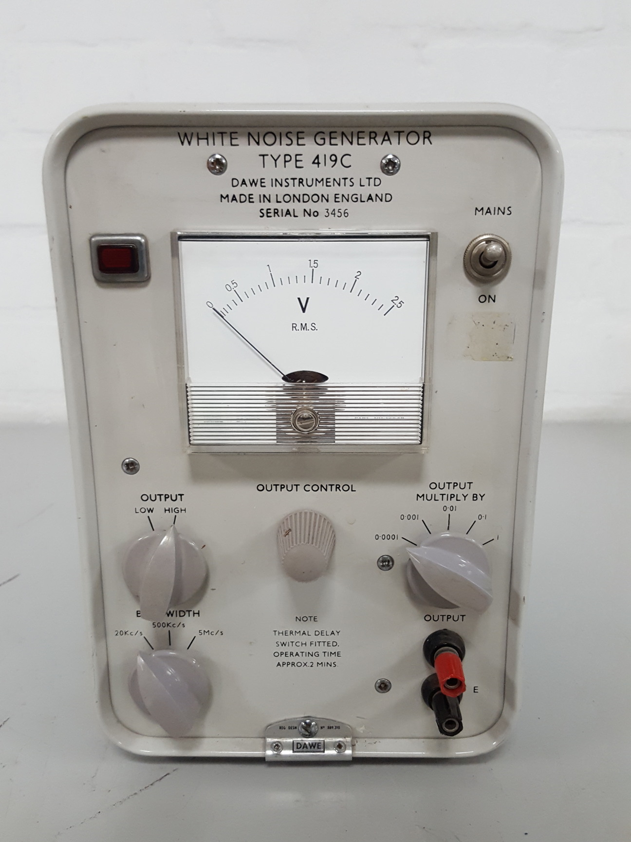 Image of White Noise Generator Type 419C Dawe Instruments  Lab