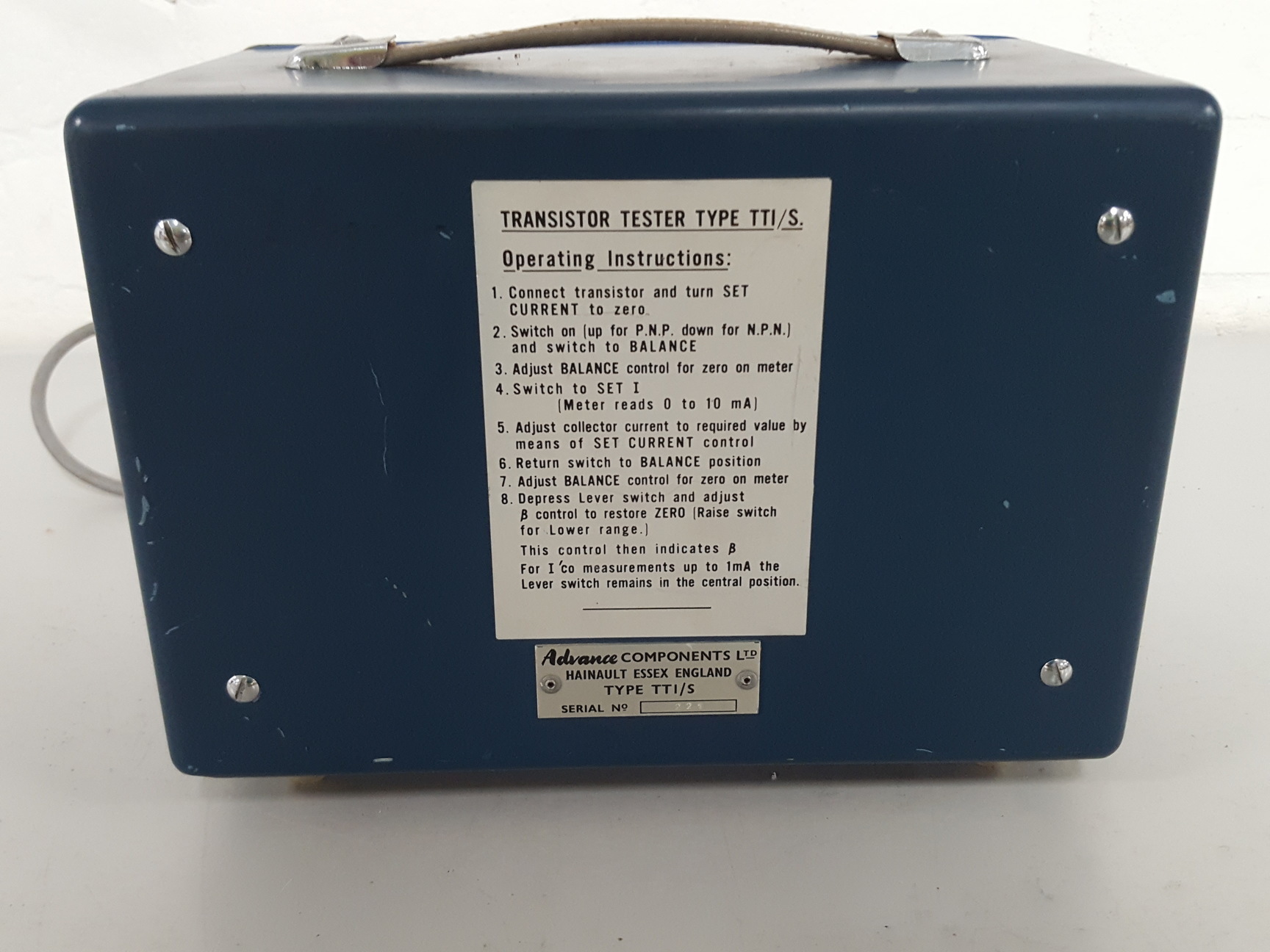 Image of Advance Transistor Tester CT472 T.TI/S TT1S Lab