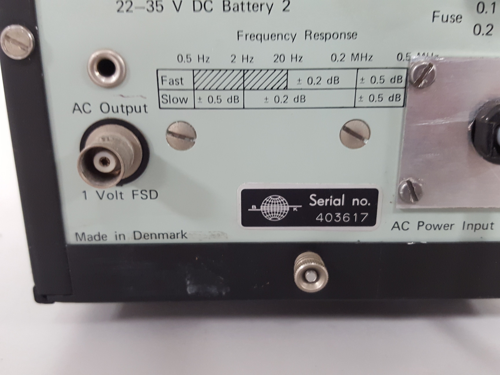 Image of Bruel & Kjaer 2425 Electronic Voltmeter Lab
