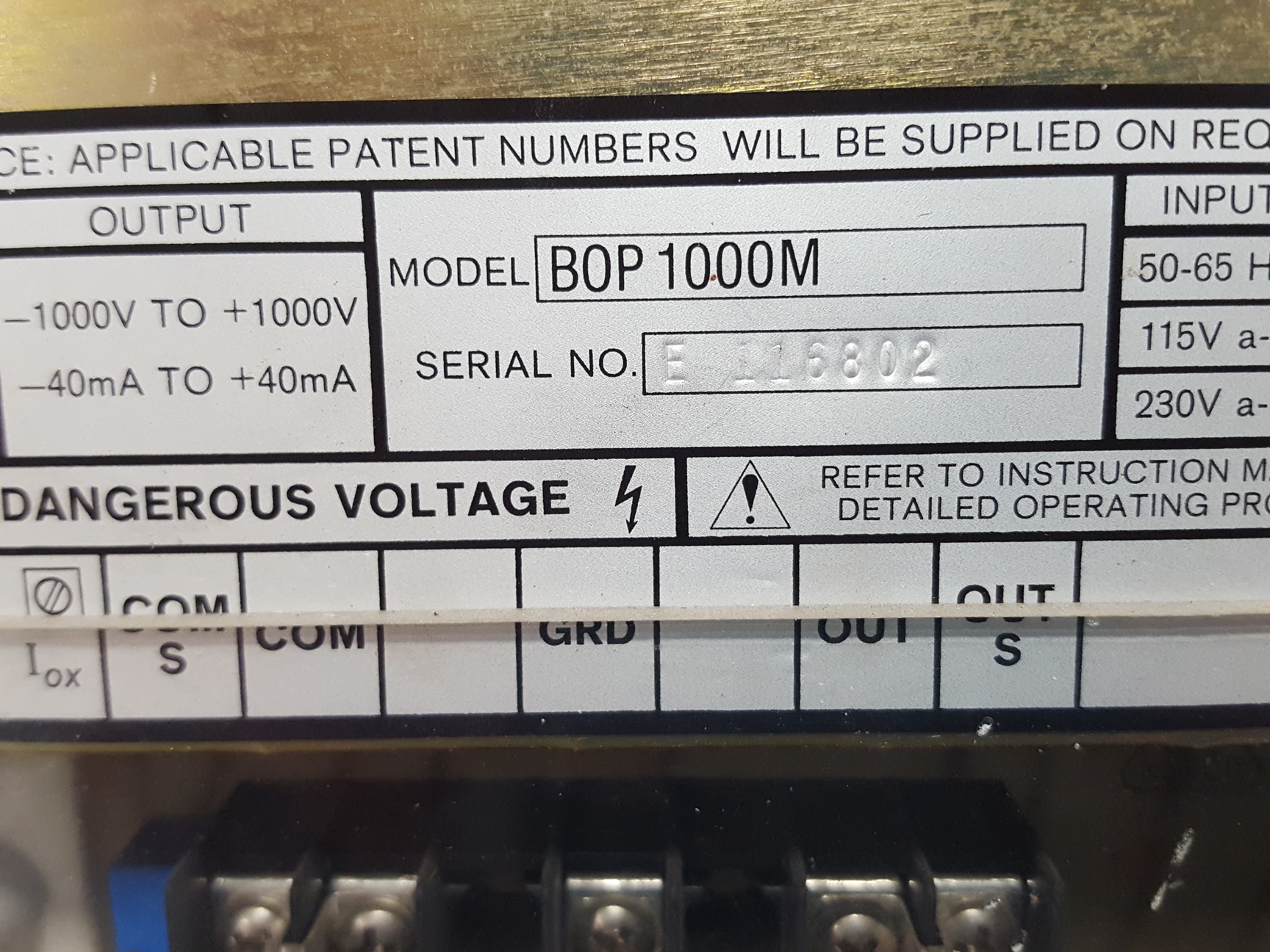 Image of Kepco BOP-1000M High Voltage Bipolar Operational Power Supply Lab