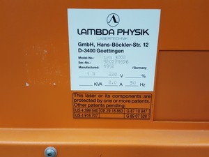 Thumbnail image of Lambda Physik LPD 3000 3002 Physics / Chemistry Industrial Laser 190 to 1100nm