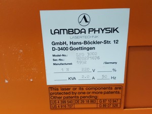 Thumbnail image of Lambda Physik LPD 3000 3002 Physics / Chemistry Industrial Laser 190 to 1100nm