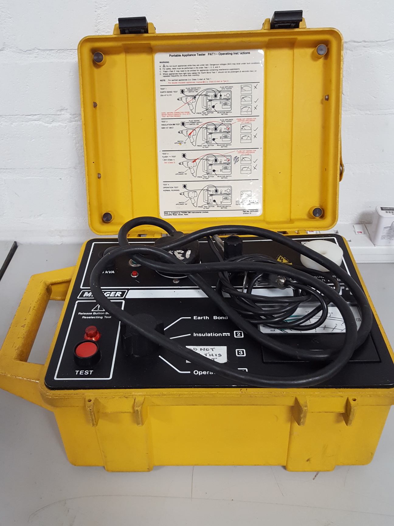 Megger PAT1 PAT Appliance Tester Lab