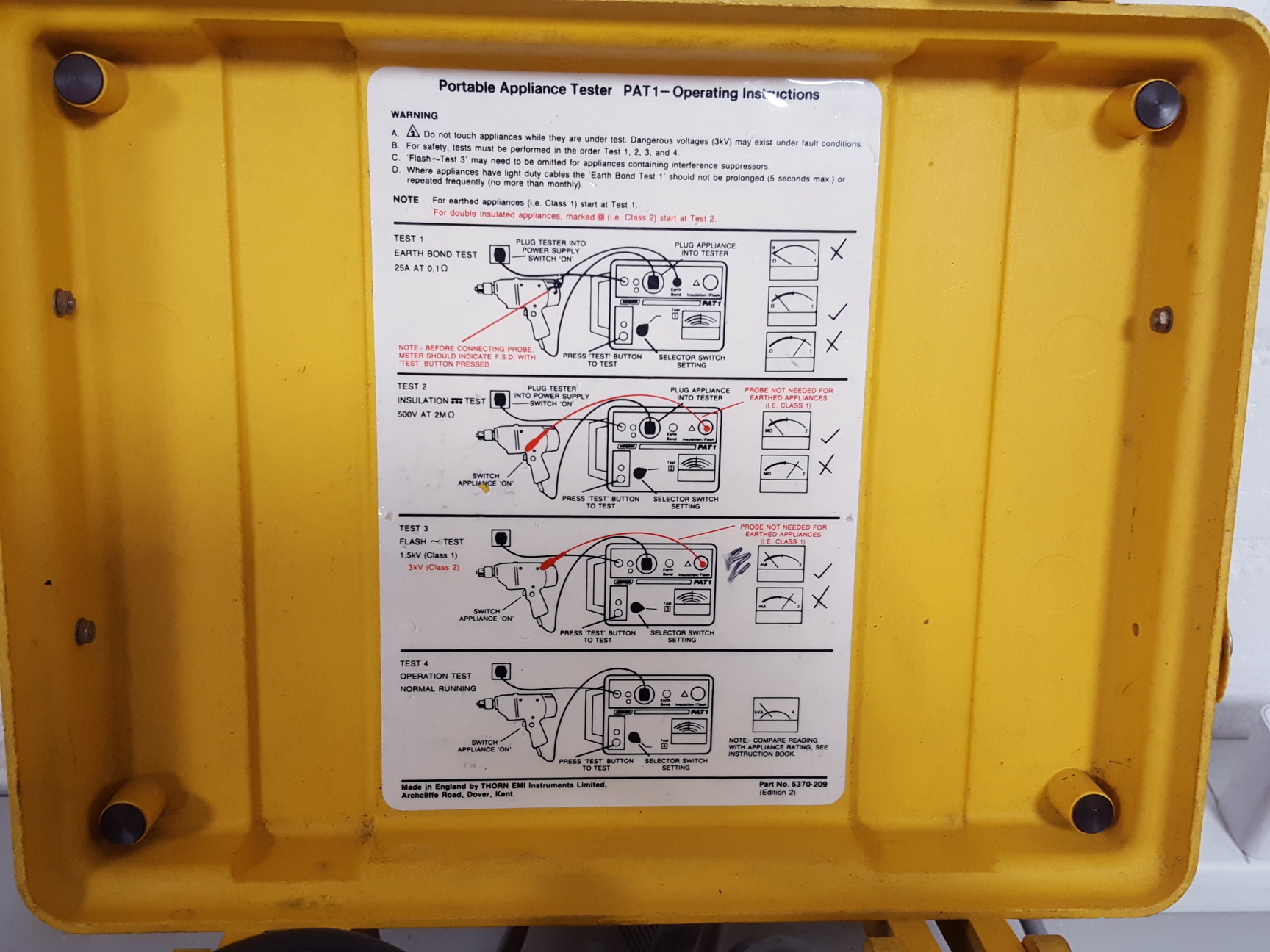 Image of Megger PAT1 PAT Appliance Tester Lab 