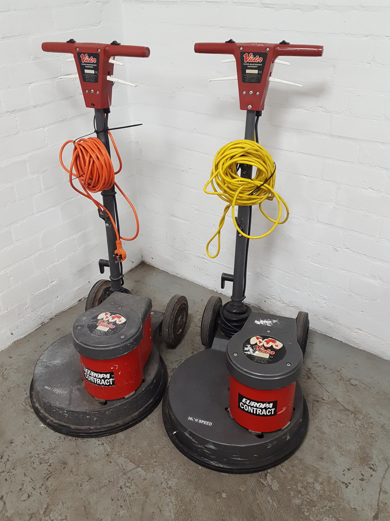 2x Dowding & Plummer Victor Contractor 450 High Speed Floor Polisher