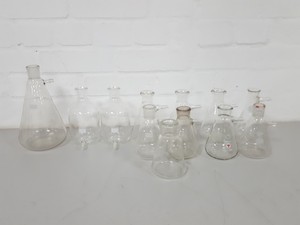 Thumbnail image of Lot of 12 Lab Glassware Buchner Vacuum Flasks 250 - 500mL Glass