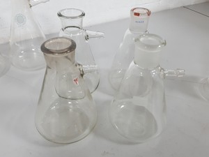 Thumbnail image of Lot of 12 Lab Glassware Buchner Vacuum Flasks 250 - 500mL Glass