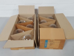 Thumbnail image of Lot of 10x Quickfit Round Bottom 500ml Flask FR500/3S Round-Bottomed Lab Glass