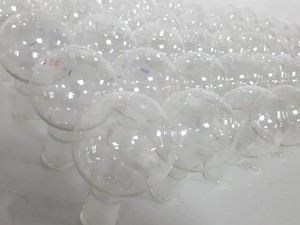 Thumbnail image of Lot of 72x 150mL Round-Bottomed Round Bottom Flasks Lab Glassware