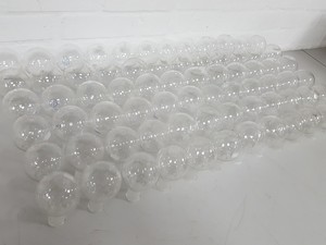 Thumbnail image of Lot of 72x 150mL Round-Bottomed Round Bottom Flasks Lab Glassware