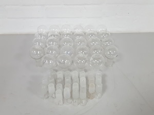 Thumbnail image of Lot of 27x 100mL Round-Bottom Round Bottom Flasks With Stoppers Lab Glassware