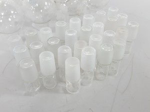 Thumbnail image of Lot of 27x 100mL Round-Bottom Round Bottom Flasks With Stoppers Lab Glassware