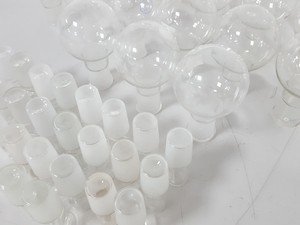 Thumbnail image of Lot of 27x 100mL Round-Bottom Round Bottom Flasks With Stoppers Lab Glassware