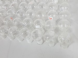 Thumbnail image of Lot of 104 Round-Bottom Round Bottom Flasks Lab Glassware Jointed Quickfit 50mL