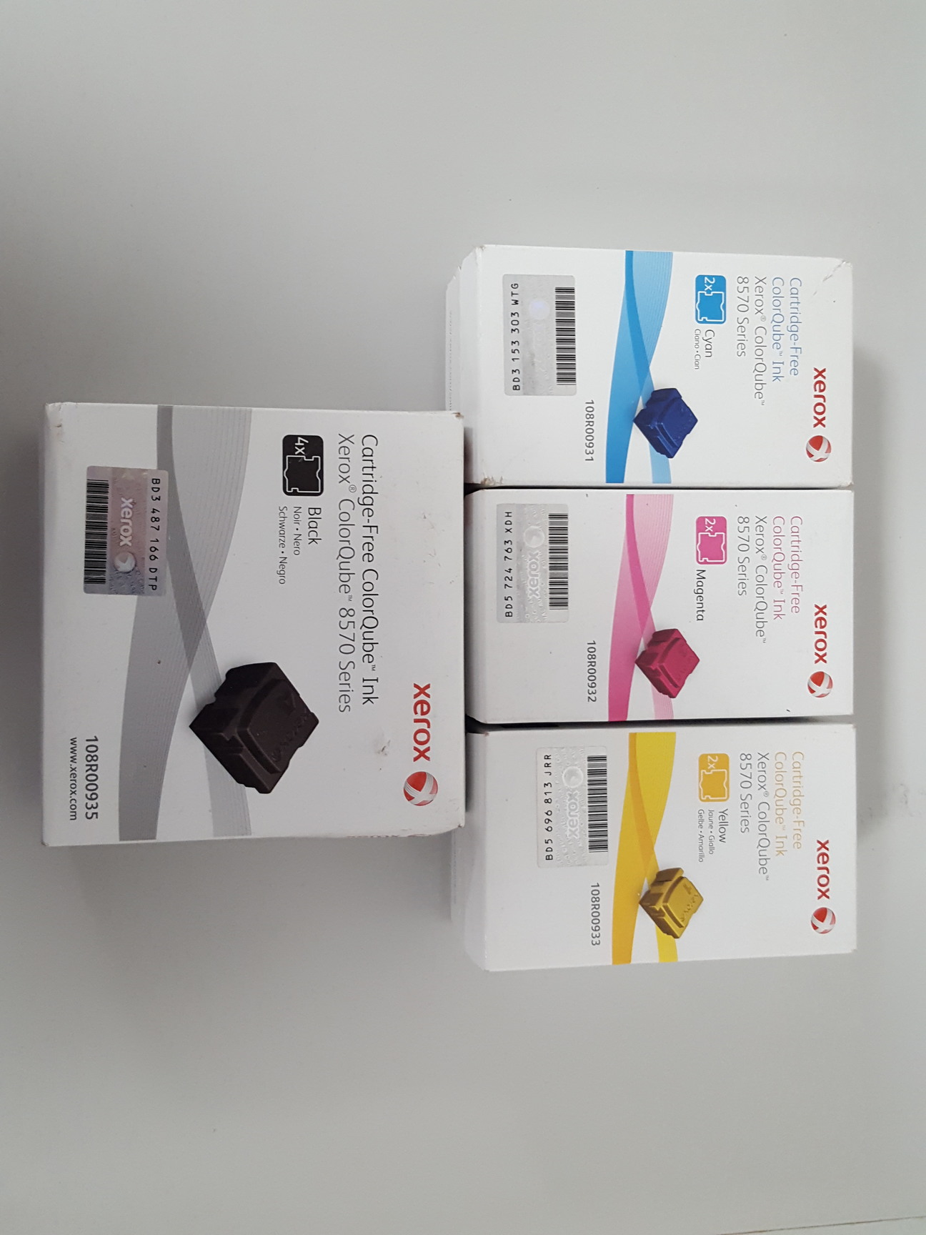 Image of 4x Xerox ColorQube 8570 Cartridge ColorQube Ink