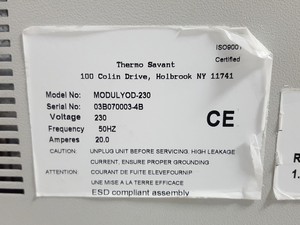 Thumbnail image of Thermo Savant Modulyo Benchtop Freeze Dryer MODULYOD-230 Lab Vacuum