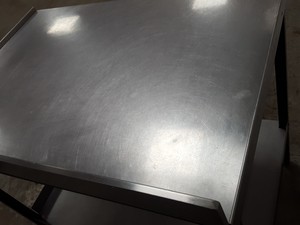 Thumbnail image of Stainless Steel Catering Bench Worktop 91.5cm long x 66cm deep x 84.2cm high