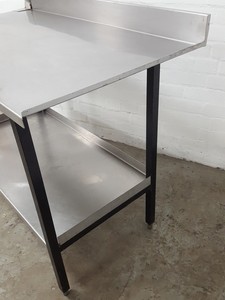 Thumbnail image of Double Rack Stainless Steel Catering Table Worktop 122x66x86.5cm 