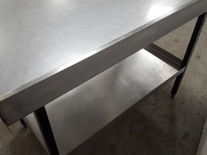 Thumbnail image of Double Rack Stainless Steel Catering Table Worktop 122x66x86.5cm 