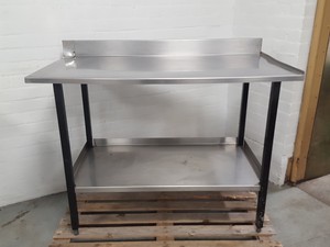 Thumbnail image of Double Rack Stainless Steel Catering Table Worktop 122x66x86.5cm 