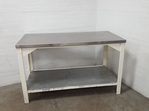 Thumbnail image of Stainless Steel Catering Table / Worktop 140x70x86cm Commercial