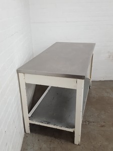Thumbnail image of Stainless Steel Catering Table / Worktop 140x70x86cm Commercial