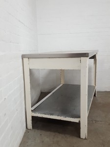Thumbnail image of Stainless Steel Catering Table / Worktop 140x70x86cm Commercial
