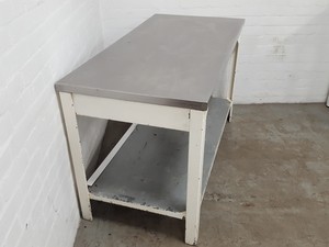 Thumbnail image of Stainless Steel Catering Table / Worktop 140x70x86cm Commercial