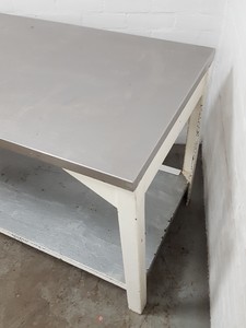Thumbnail image of Stainless Steel Catering Table / Worktop 140x70x86cm Commercial