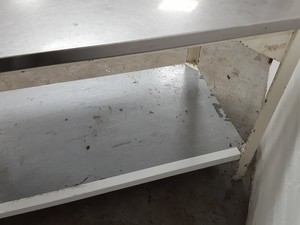 Thumbnail image of Stainless Steel Catering Table / Worktop 140x70x86cm Commercial