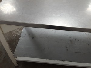 Thumbnail image of Stainless Steel Catering Table / Worktop 140x70x86cm Commercial