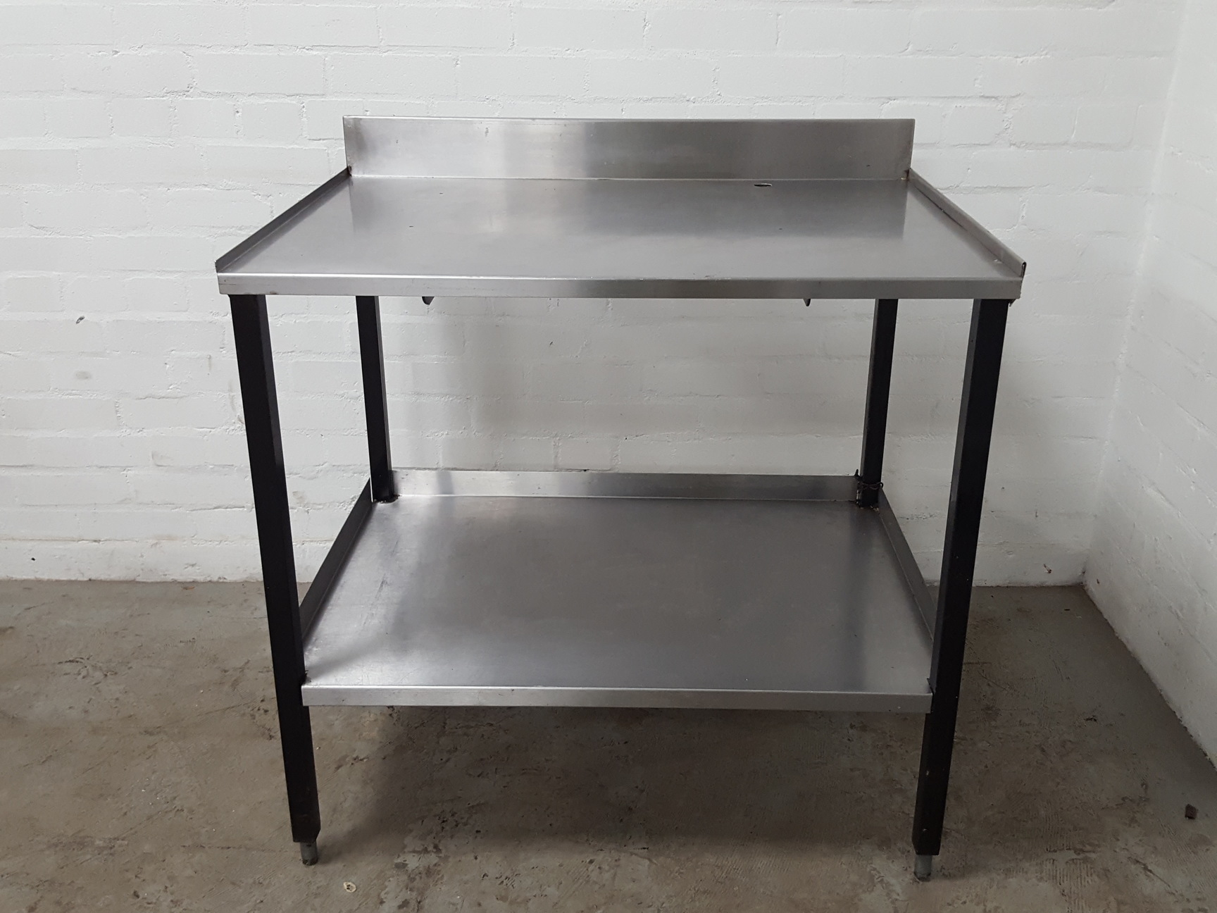 Image of Stainless Steel Table Double Rack Worktop Commercial Catering 91.5x66x87cm