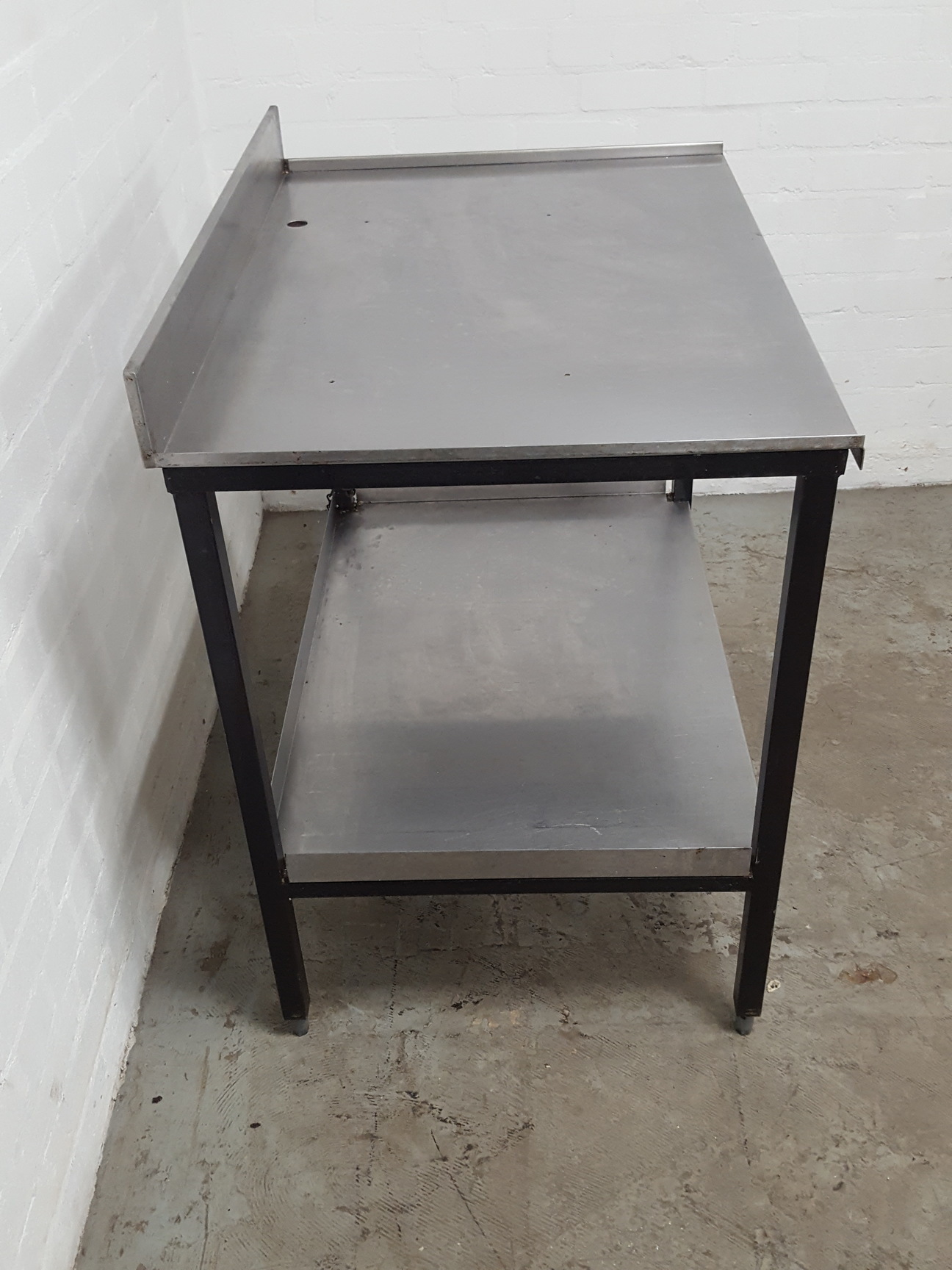 Stainless Steel Table Double Rack Worktop Commercial Catering 91.5x66x87cm