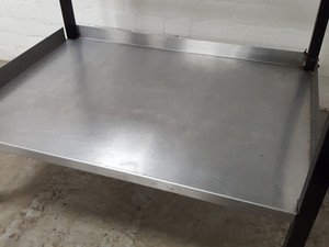 Thumbnail image of Stainless Steel Table Double Rack Worktop Commercial Catering 91.5x66x87cm
