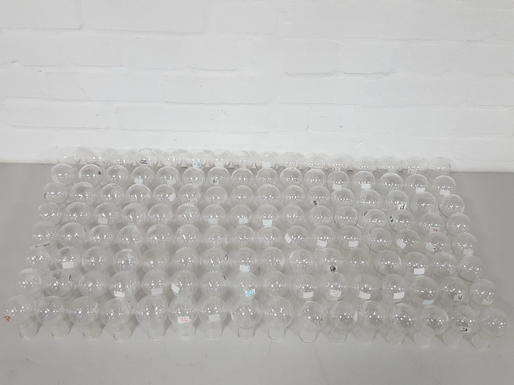 Image of 128x 50ml Round Bottomed Flasks Lab Glassware Joined Glass